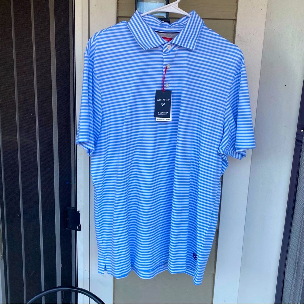 NWT Daniel Cremieux Supima Cotton Striped Short Sleeve Dress Shirt